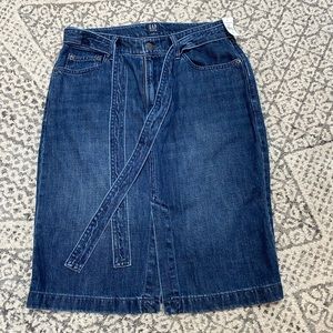 High Waisted Denim Skirt